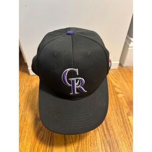 OC Sports Colorado Rockies MLB Hat Mens OSFM Black Good Adjustable Baseball Cap